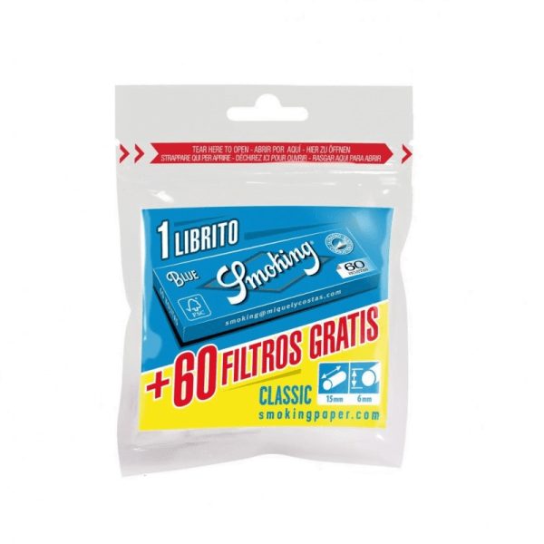 Filtre si Foite Smoking Blue Slim 60